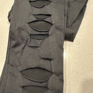 Black Distressed leggings